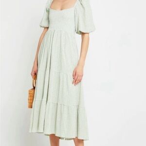 OPT green gingham dress